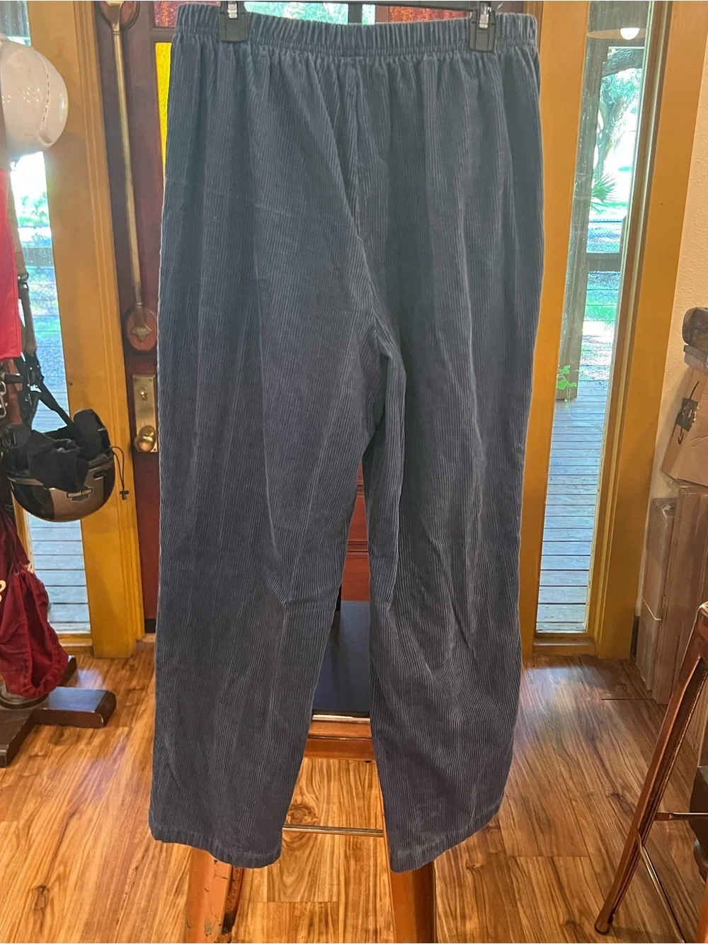 Vintage Haband Men's Navy Corduroy Elastic-Waist Pants